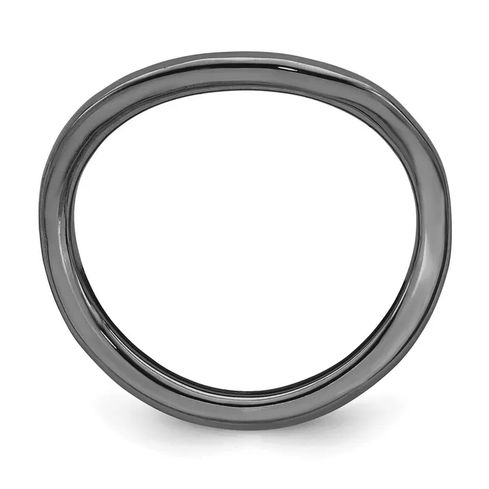 Stackable Expressions Rings Sterling Silver Stackable Expressions Polished Blackplated Wave Ring QSK711 Stackable Expressions Rings Sterling Silver Stackable Expressions Polished Blackplated Wave Ring QSK711
