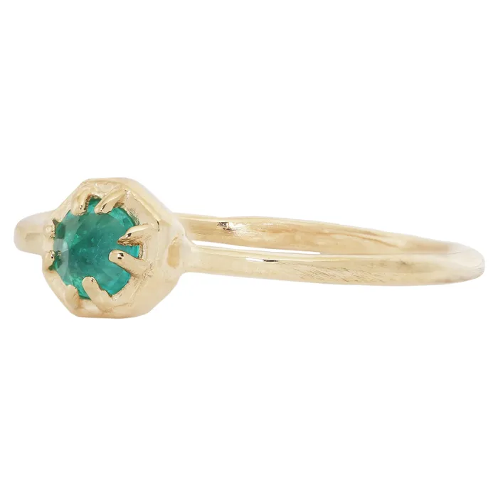 Tiny Emerald Ring Lauren Wolf Jewelry Rings