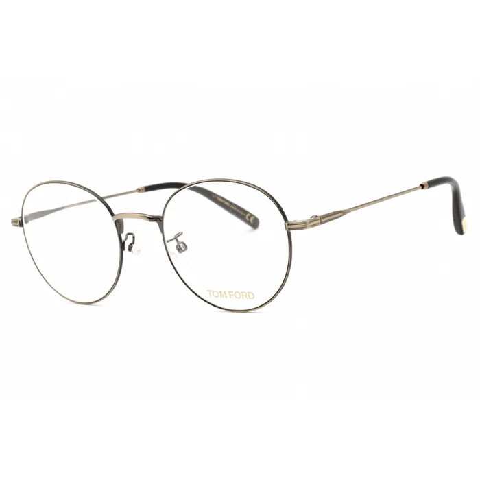 Tom Ford Tom Ford Mens Eyeglasses Shiny Deep Gold Metal Round Full Rim Frame FT5791K 030 Rings