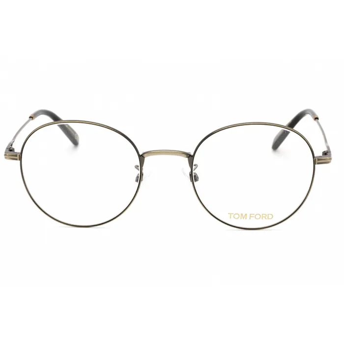 Tom Ford Tom Ford Mens Eyeglasses Shiny Deep Gold Metal Round Full Rim Frame FT5791K 030 Rings