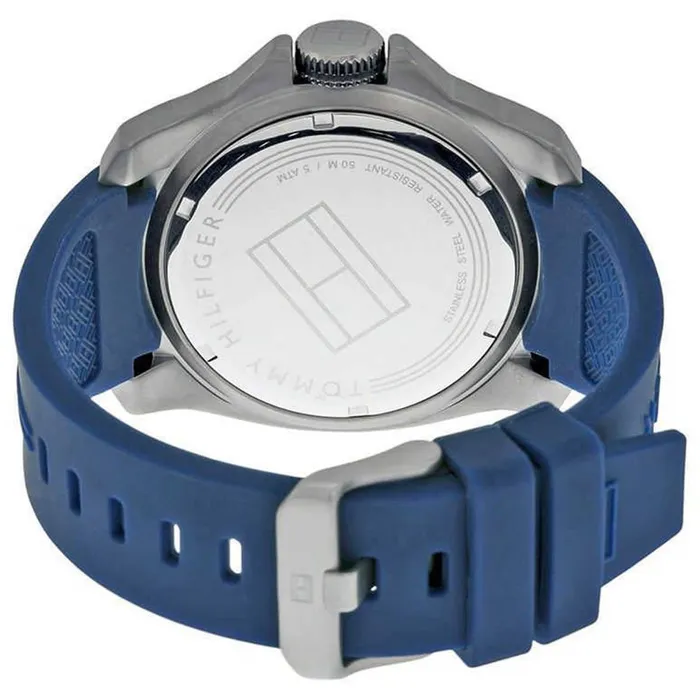 Tommy Hilfiger Watches Tommy Hilfiger Womens Quartz Watch Silver Tone Dial Blue Strap 1781843 Tommy Hilfiger Watches Tommy Hilfiger Womens Quartz Watch Silver Tone Dial Blue Strap 1781843