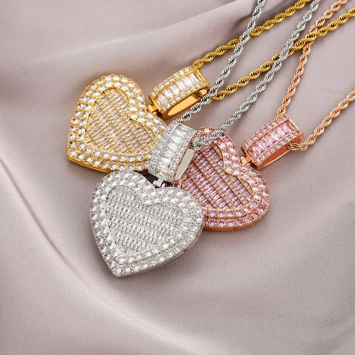 VVS Jewelry Necklaces VVS Jewelry Custom Heart Locket Photo Chain