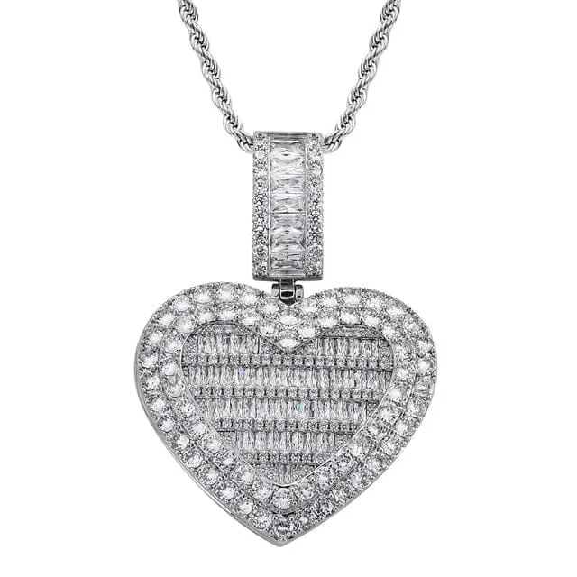 VVS Jewelry Necklaces VVS Jewelry Custom Heart Locket Photo Chain