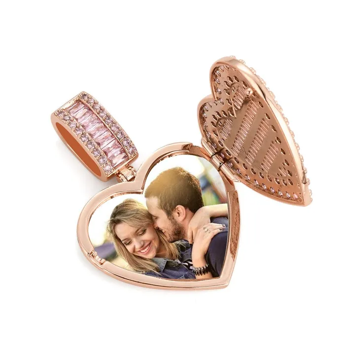 VVS Jewelry Necklaces VVS Jewelry Custom Heart Locket Photo Chain