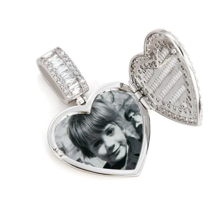 VVS Jewelry Necklaces VVS Jewelry Custom Heart Locket Photo Chain
