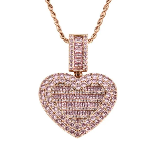 VVS Jewelry Necklaces VVS Jewelry Custom Heart Locket Photo Chain