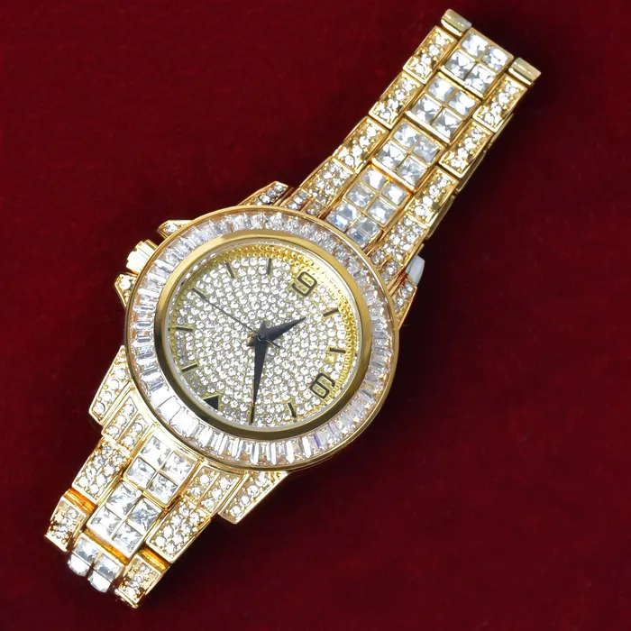 Watches VVS Jewelry Iced Out Blizzard Baguette Watch