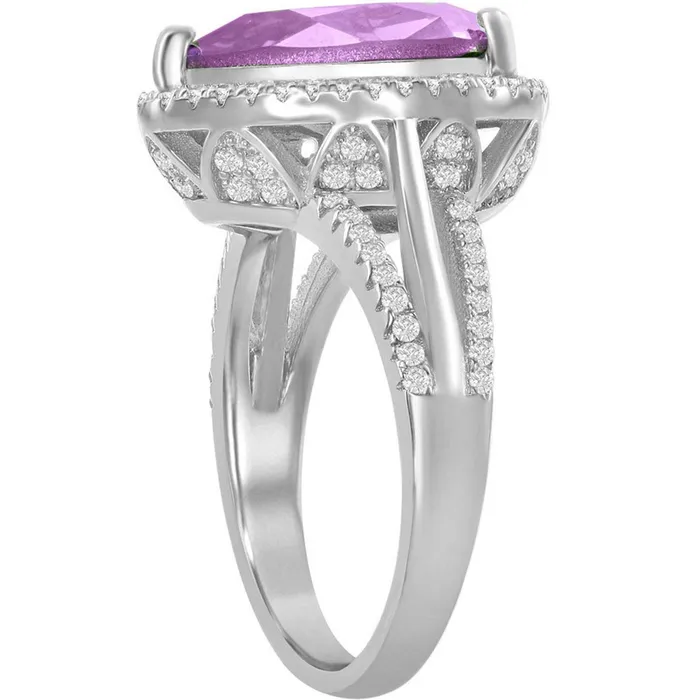 Womens Ring CZ with Amethyst Swarovski Element Size 8 BLW24228 Classic Rings