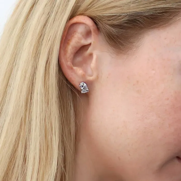 2Stone CZ Stud Earrings in Sterling Silver BERRICLE Earrings