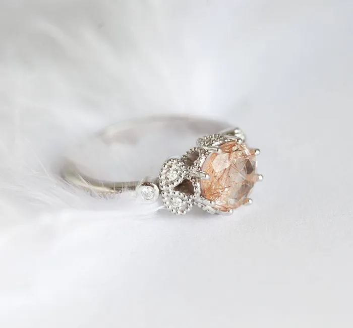 Amanda Round Quartz Ring Capucinne Rings
