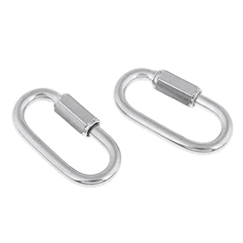 ATORSE 2 Pieces Scuba Diving Dive 316 Stainless Steel Quick Link Clip Snap Carabiner Hook Connector Gear Accessories Strong Durable Dropshipped via Social Commerce Network Bracelets