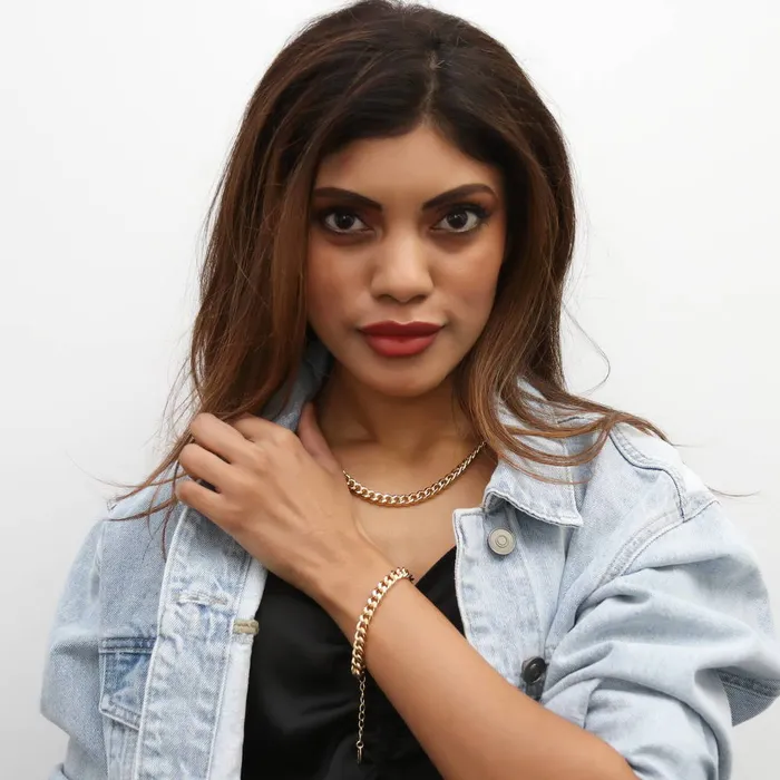 BERRICLE Curb Chain Bracelet and Necklace in GoldTone 2 Piece Necklaces