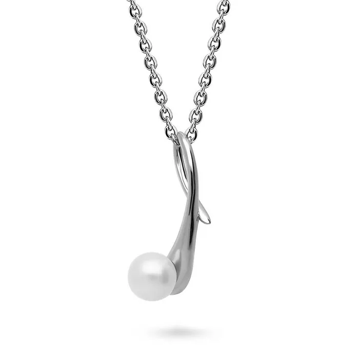 BERRICLE Earrings Solitaire Cultured Pearl Set in Sterling Silver