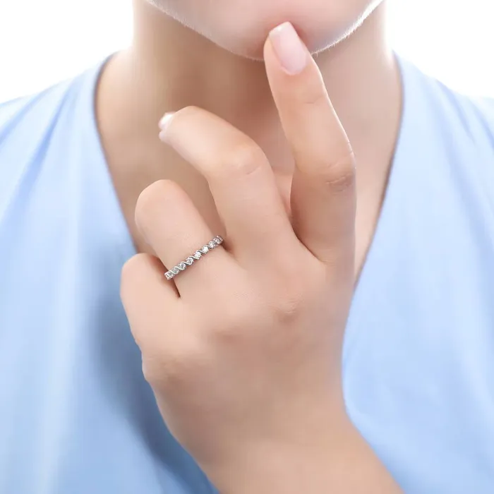 BERRICLE Rings CZ Eternity Ring in Sterling Silver