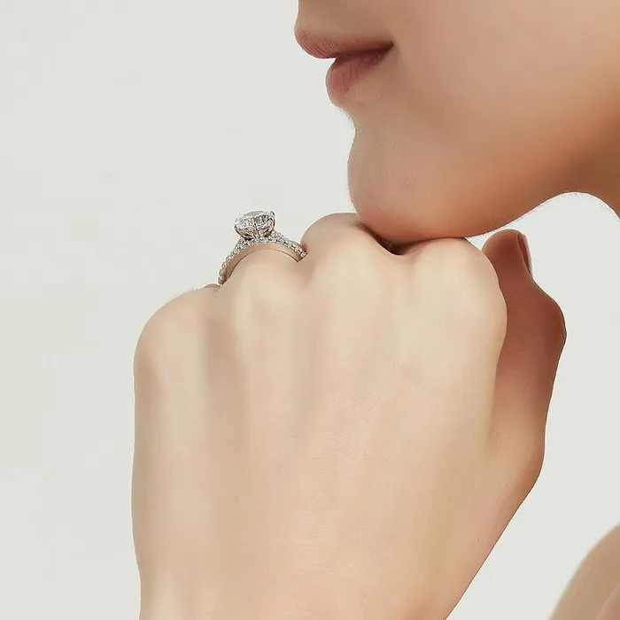 BERRICLE Rings Solitaire 27ct CZ Ring Set in Sterling Silver