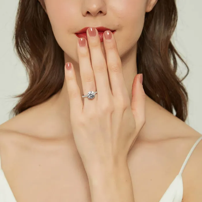 BERRICLE Rings Solitaire 27ct CZ Ring Set in Sterling Silver