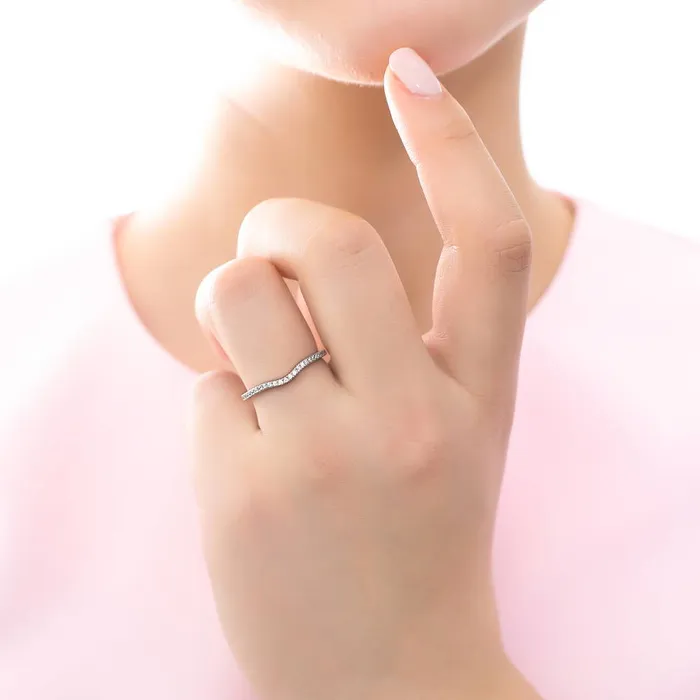 BERRICLE Rings Solitaire Wishbone 3ct Oval CZ Ring Set in Sterling Silver