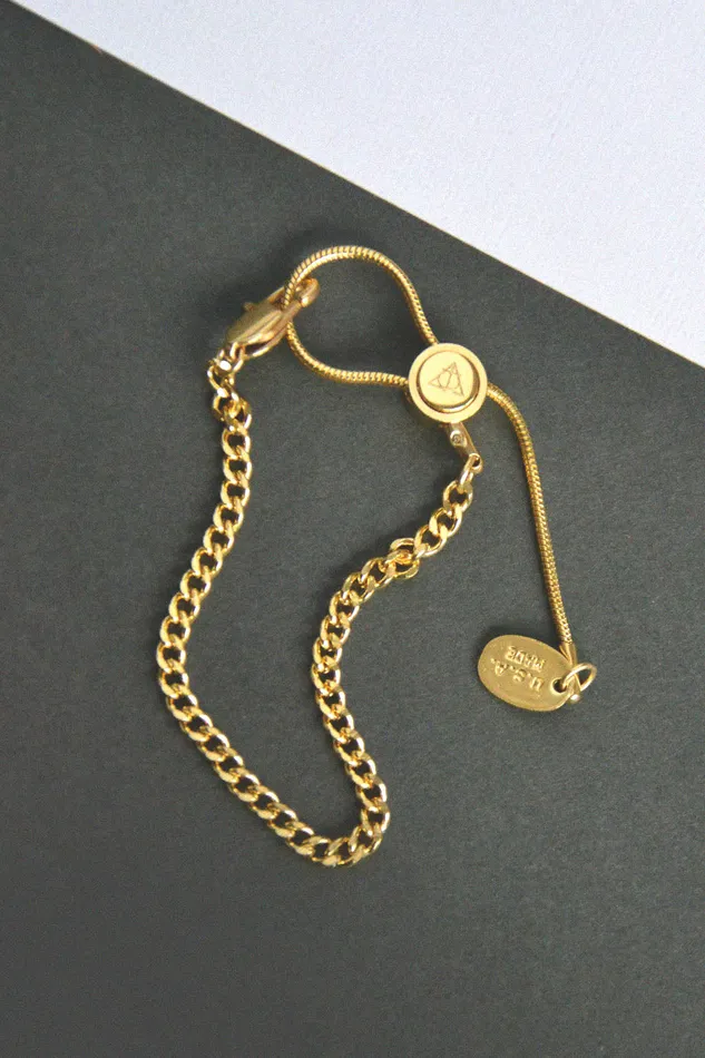 Bracelets Air Anchor Stainless Steel Hit the Curb Adjustable Chain Bracelet