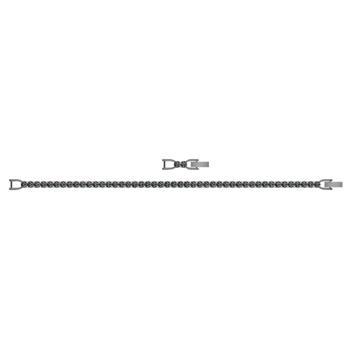 Bracelets Swarovski Swarovski Tennis Deluxe Bracelet Gray Ruthenium Plated