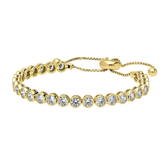Bubble CZ Tennis Bracelet in Gold Flashed Sterling Silver 59 BERRICLE Bracelets