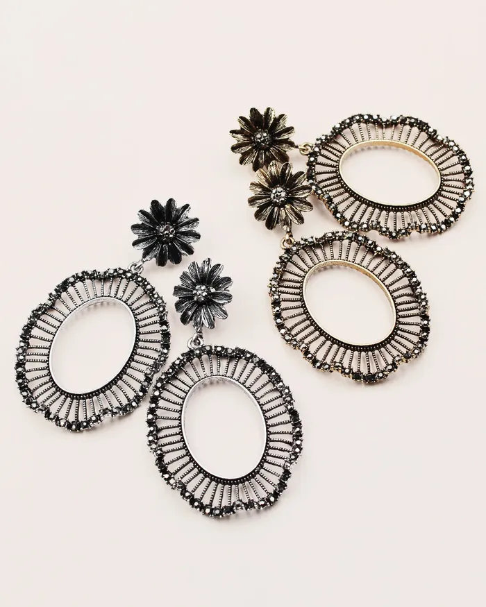 Earrings Hematite Crystal Stone Earrings 11092023