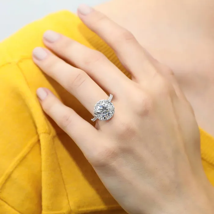 Halo CZ Ring Set in Sterling Silver BERRICLE Rings