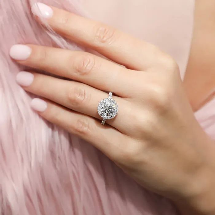 Halo CZ Ring Set in Sterling Silver BERRICLE Rings