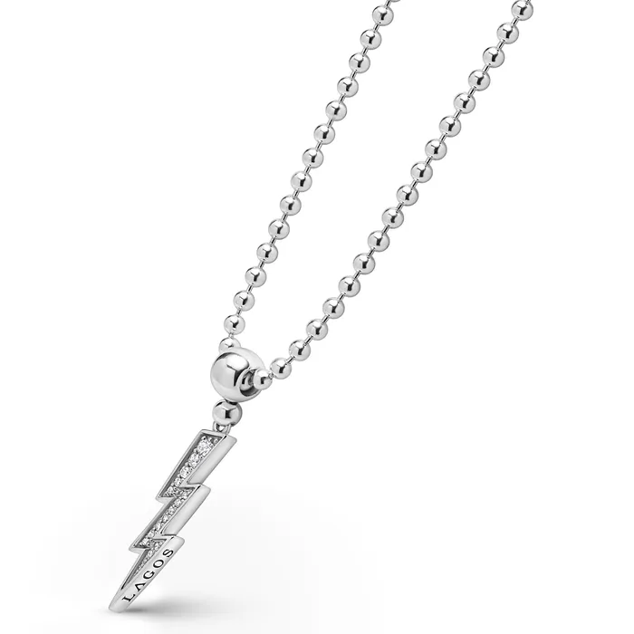 LAGOS Necklaces Caviar Spark Lightning Bolt Diamond Pendant Necklace LAGOS Necklaces Caviar Spark Lightning Bolt Diamond Pendant Necklace
