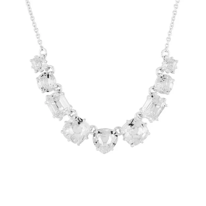 Les Nereides Necklaces Les Nereides 9 Silver Crystal Stones Necklace