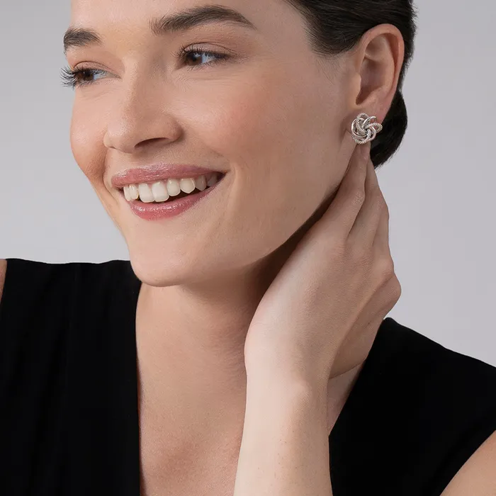 Love Knot Large Silver Love Knot Stud Earrings Lagos Earrings Love Knot Large Silver Love Knot Stud Earrings Lagos Earrings