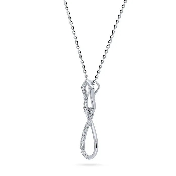 Necklaces BERRICLE Infinity CZ Pendant Necklace in Sterling Silver