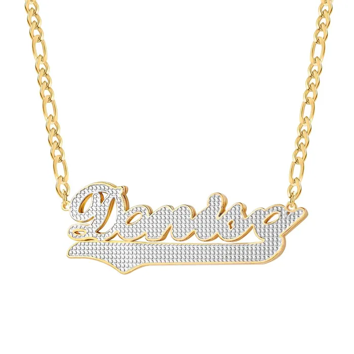 Necklaces Double Plated Sandy Name Necklace Novalico
