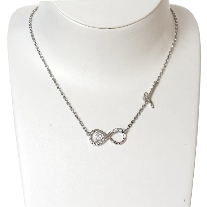 Necklaces Guess Necklace Silver Color With Horizon Infinity Design Guess