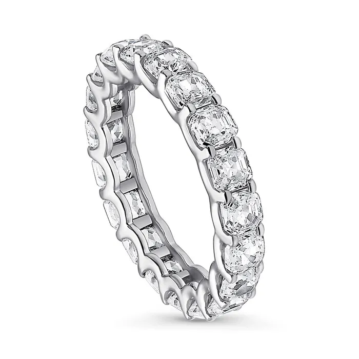 Rings BERRICLE Asscher CZ Eternity Ring in Sterling Silver
