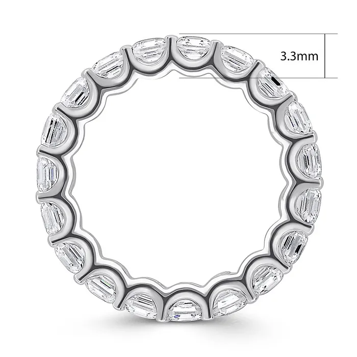 Rings BERRICLE Asscher CZ Eternity Ring in Sterling Silver