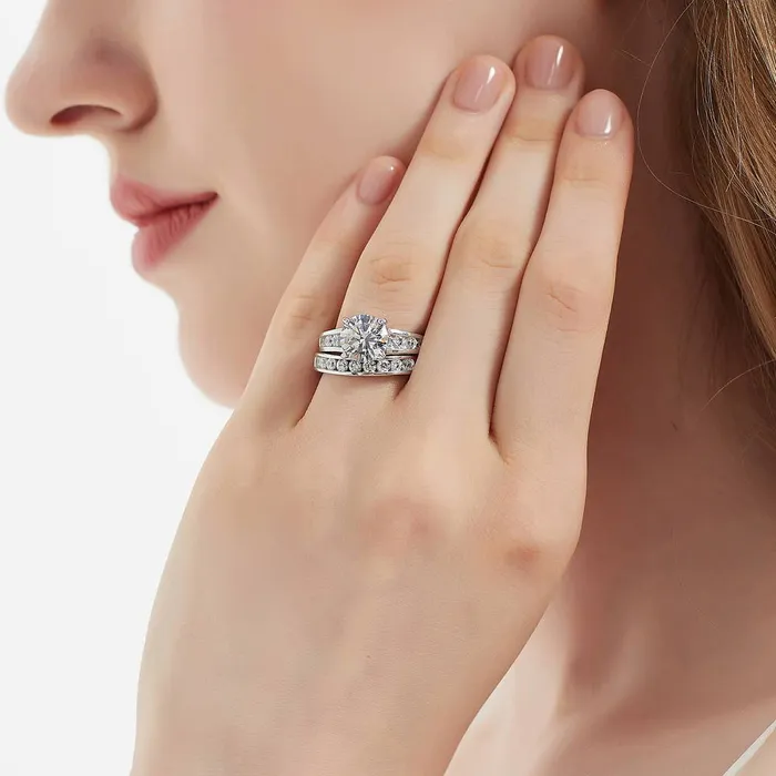 Rings BERRICLE Solitaire 27ct CZ Ring Set in Sterling Silver