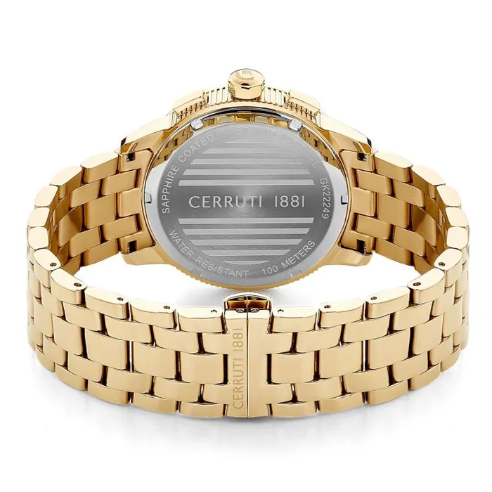 Rings Cerruti Cerruti 1881 Mucciano Mens Brown Dial Gold Tone Watch