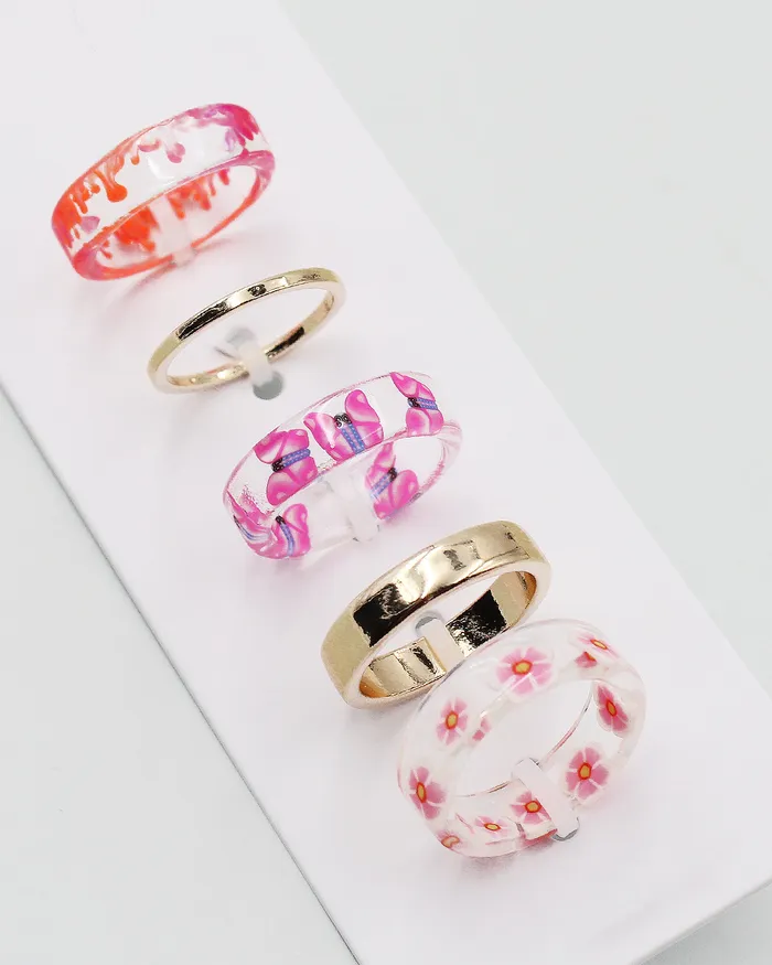 Rings CHECK20241 5PC Assorted Fashion Ring Set