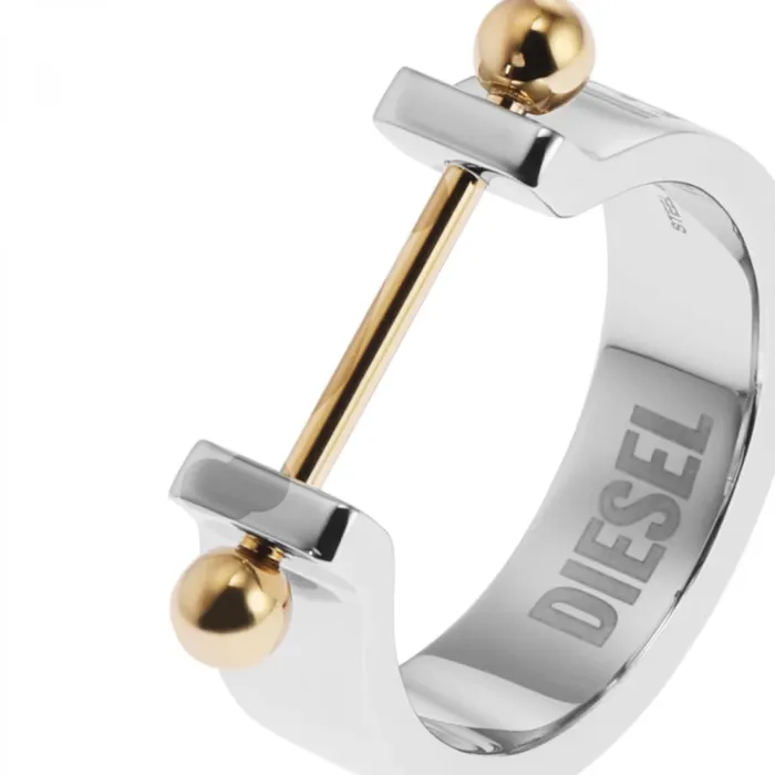 Rings Diesel Gents Steel Silver Ring Diesel