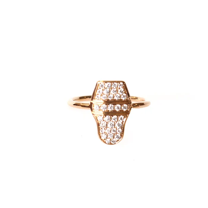 Rings Korloff Korloff Pink Gold Ring With Diamonds Size 6