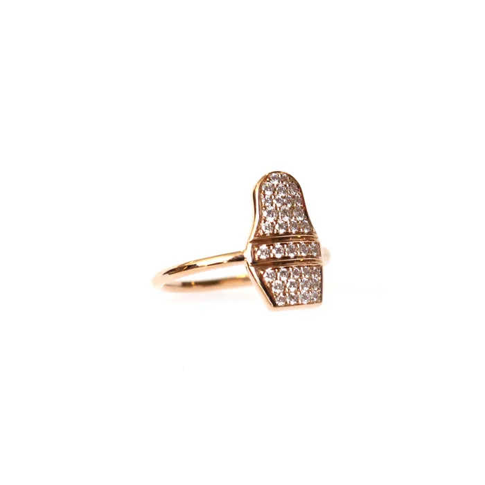 Rings Korloff Korloff Pink Gold Ring With Diamonds Size 6 Rings Korloff Korloff Pink Gold Ring With Diamonds Size 6
