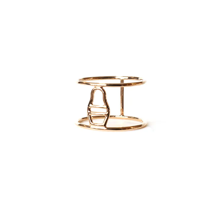 Rings Korloff Pink Gold Ring With Diamonds Size 6 Korloff