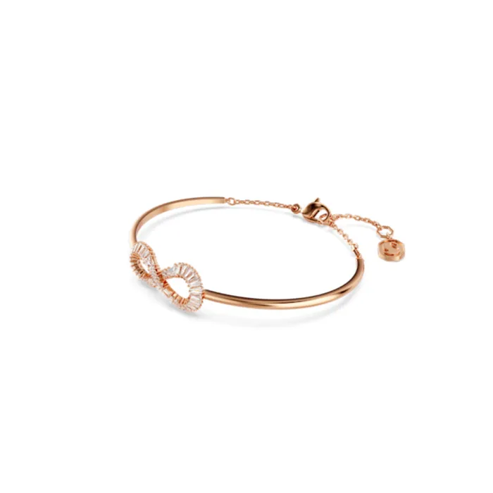 Rings Swarovski Swarovski Hyperbola Bangle Infinity White Rose goldtone plated Medium