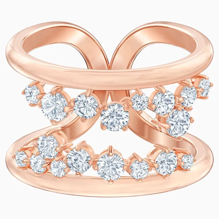 Rings Swarovski Swarovski North Motif Ring White RoseGold Tone Size 55