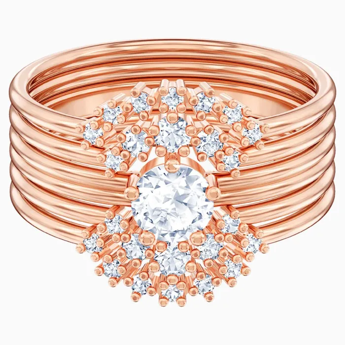 Swarovski PenLope Cruz Moonsun Stacking Ring White RoseGold Tone Size 52 Swarovski Rings Swarovski PenLope Cruz Moonsun Stacking Ring White RoseGold Tone Size 52 Swarovski Rings
