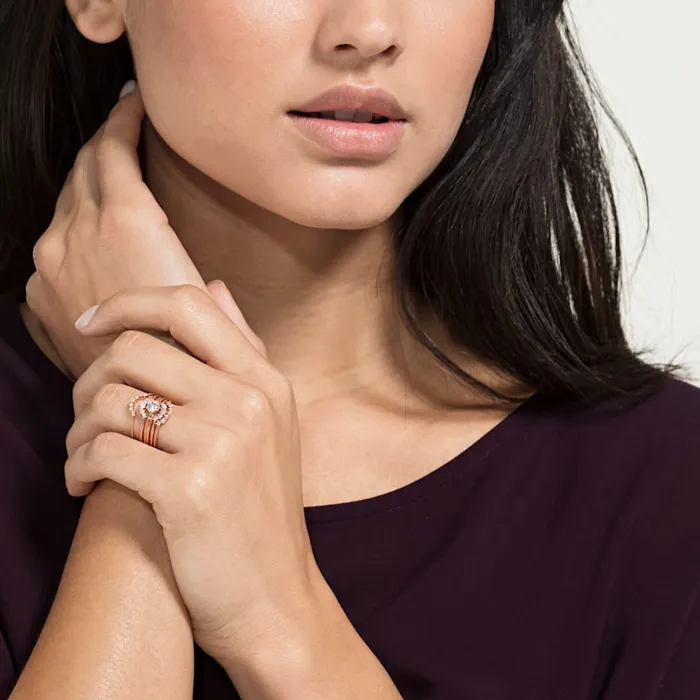 Swarovski PenLope Cruz Moonsun Stacking Ring White RoseGold Tone Size 52 Swarovski Rings Swarovski PenLope Cruz Moonsun Stacking Ring White RoseGold Tone Size 52 Swarovski Rings