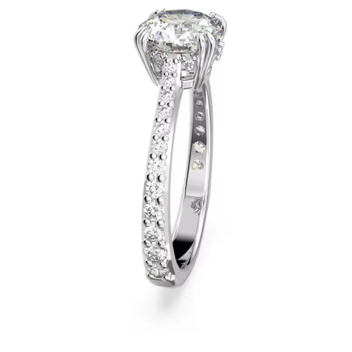Swarovski Rings Swarovski Constella Cocktail Ring Princess cut Pav White Rhodium plated 50 Swarovski Rings Swarovski Constella Cocktail Ring Princess cut Pav White Rhodium plated 50