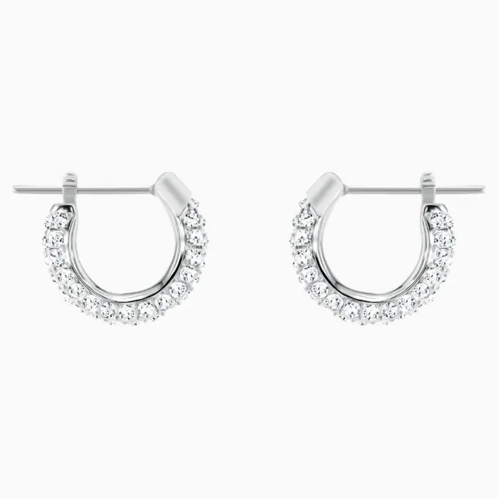 Swarovski Swarovski Stone Pierced Earrings White Rhodium Plated Earrings