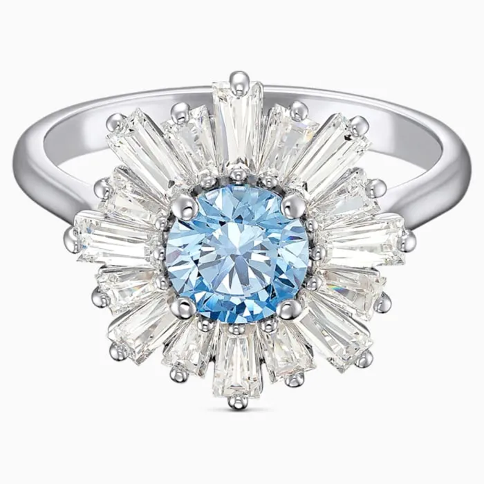 Swarovski Swarovski Sunshine Ring Blue Size 55 Rings