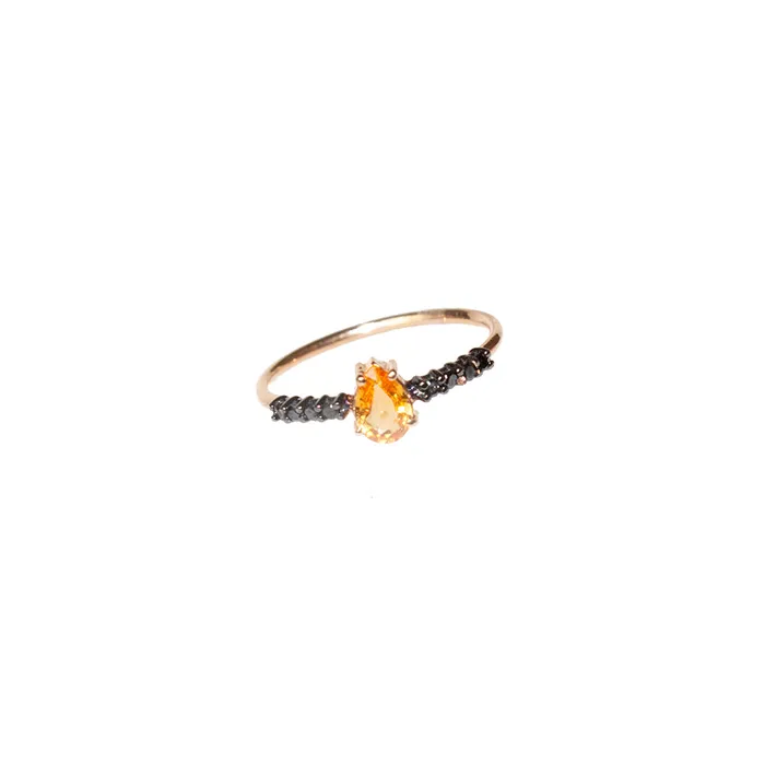 Terzihan 14 Carat Pink Gold Ring With Diamonds Size 65 Terzihan Rings